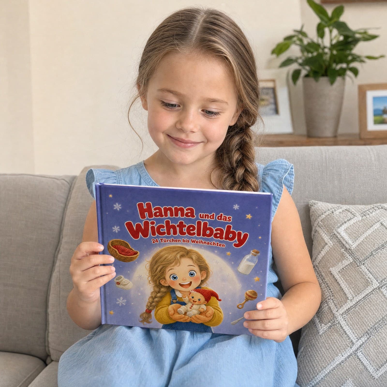 Kind liest sein persönliches Buch
