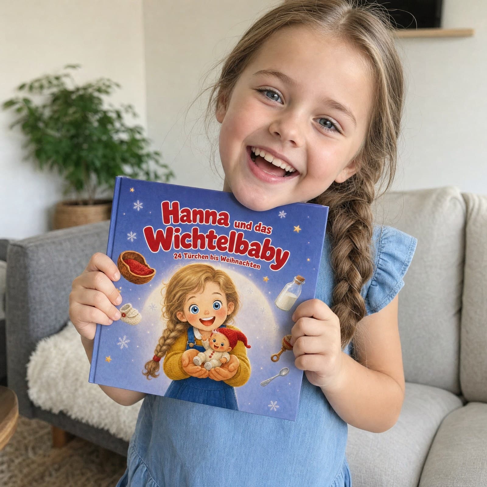 Kind hält sein Buch in den Händen