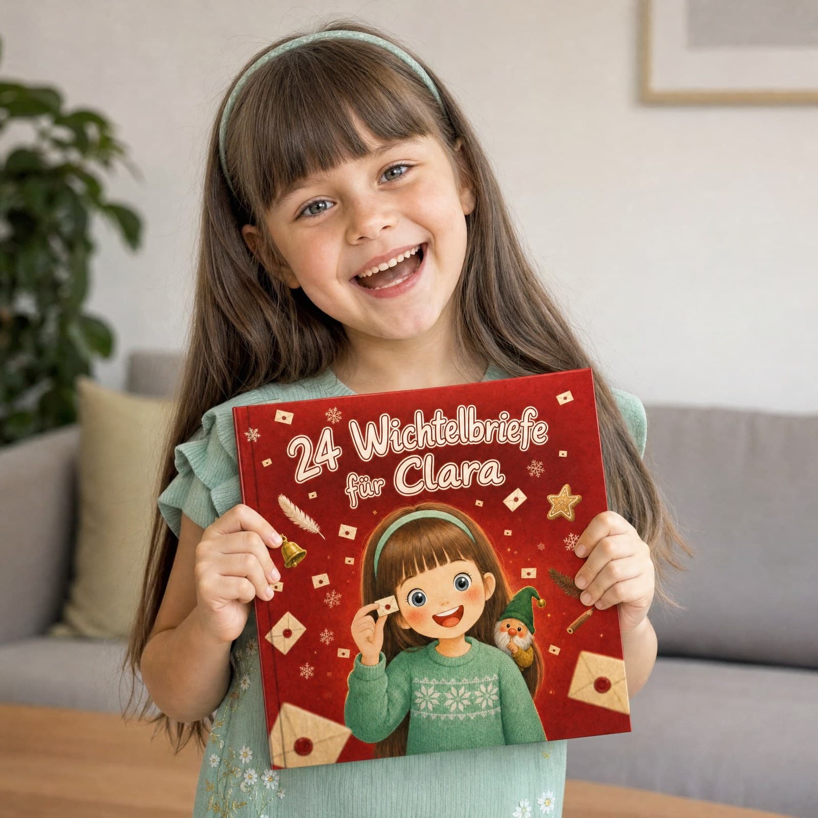 Kind hält sein Buch in den Händen
