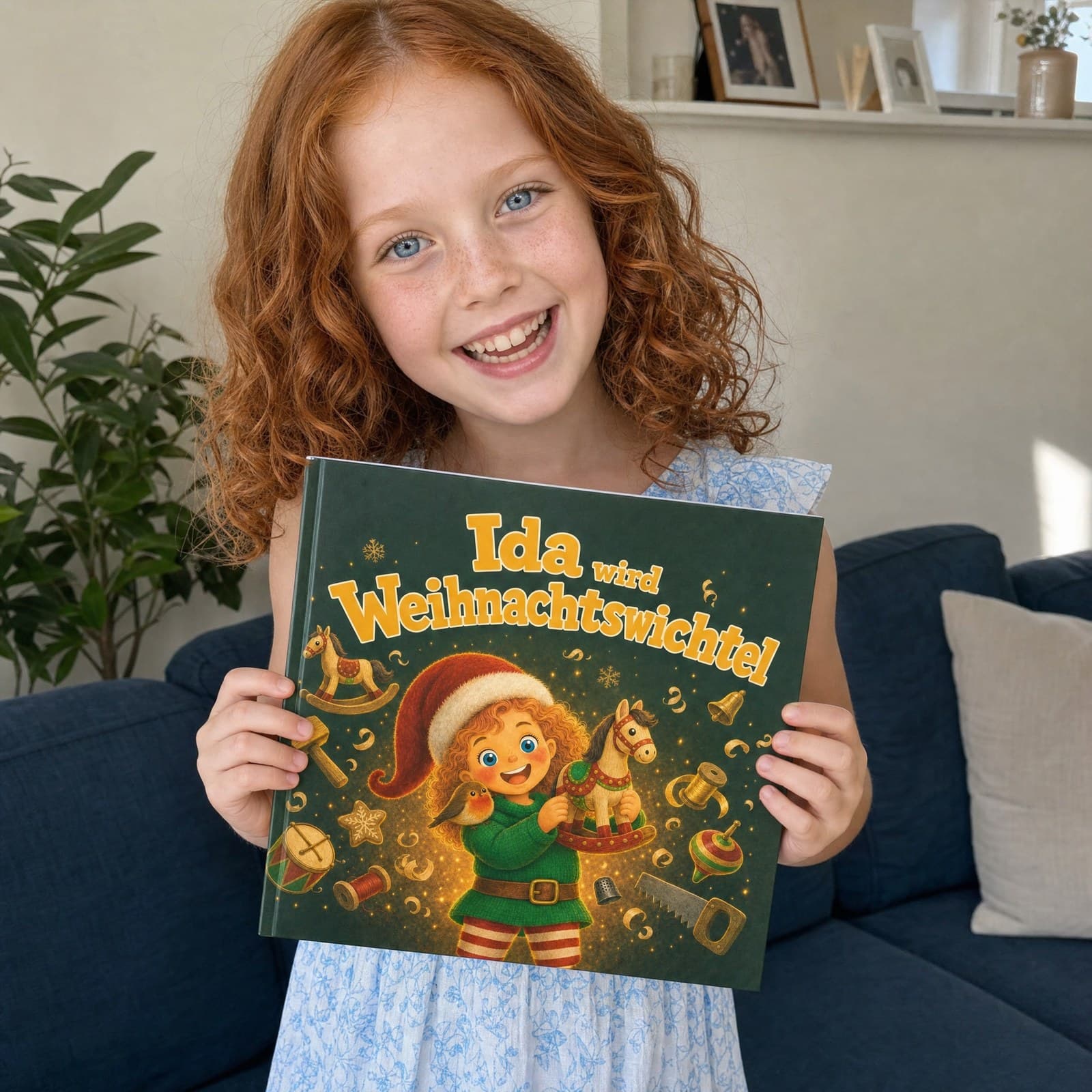 Kind hält sein Buch in den Händen
