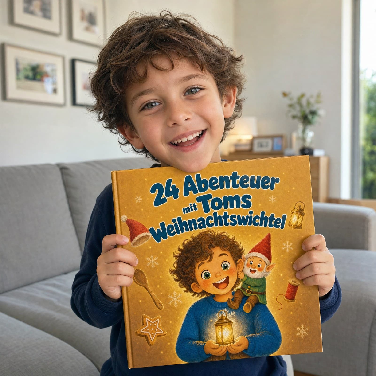 Kind hält sein Buch in den Händen