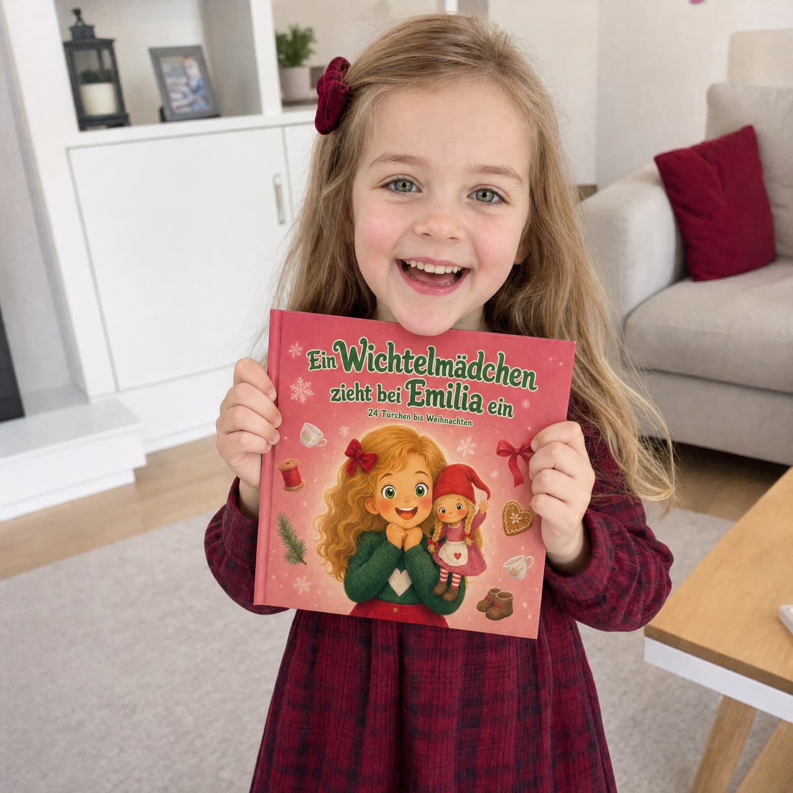 Kind hält sein Buch in den Händen