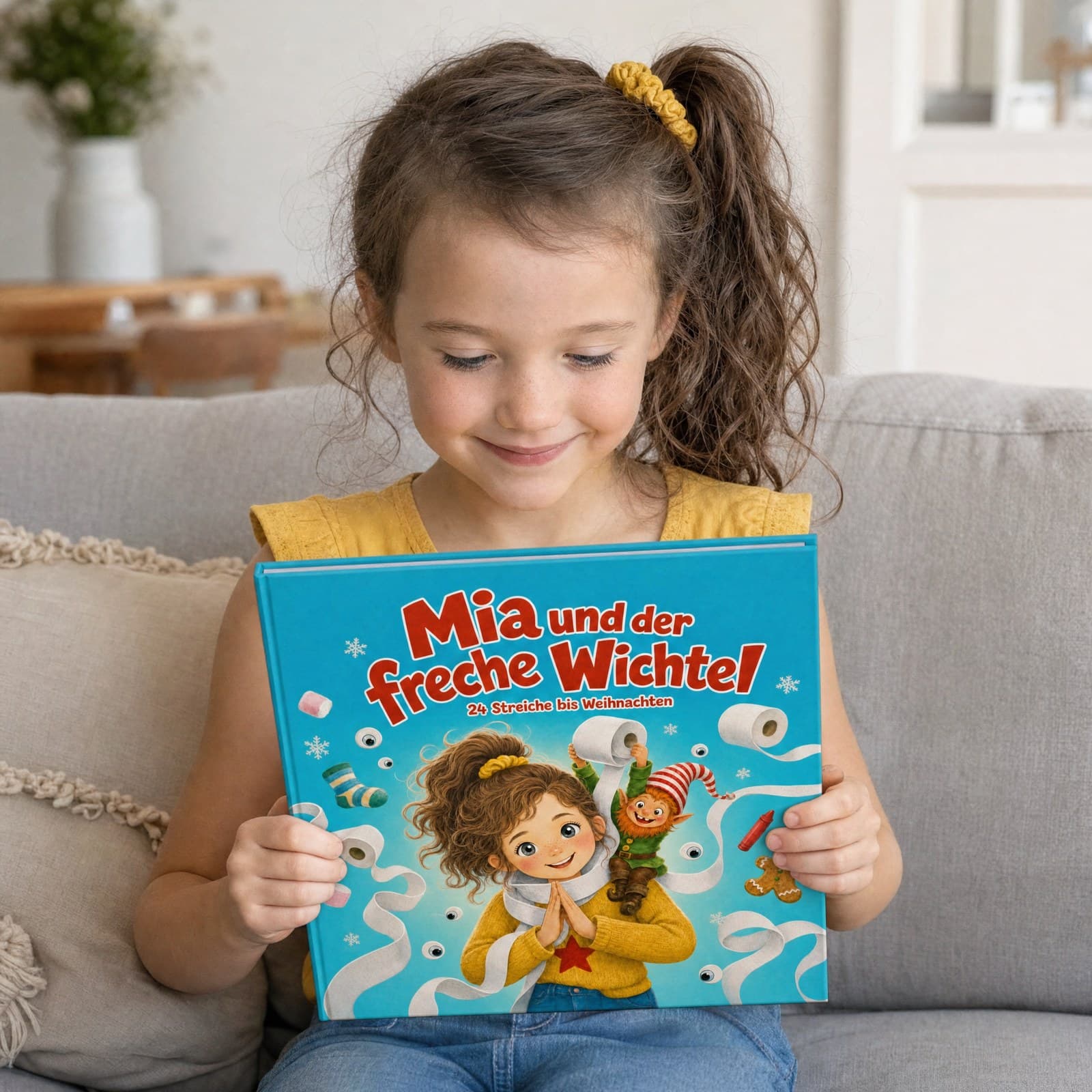 Kind liest sein persönliches Buch