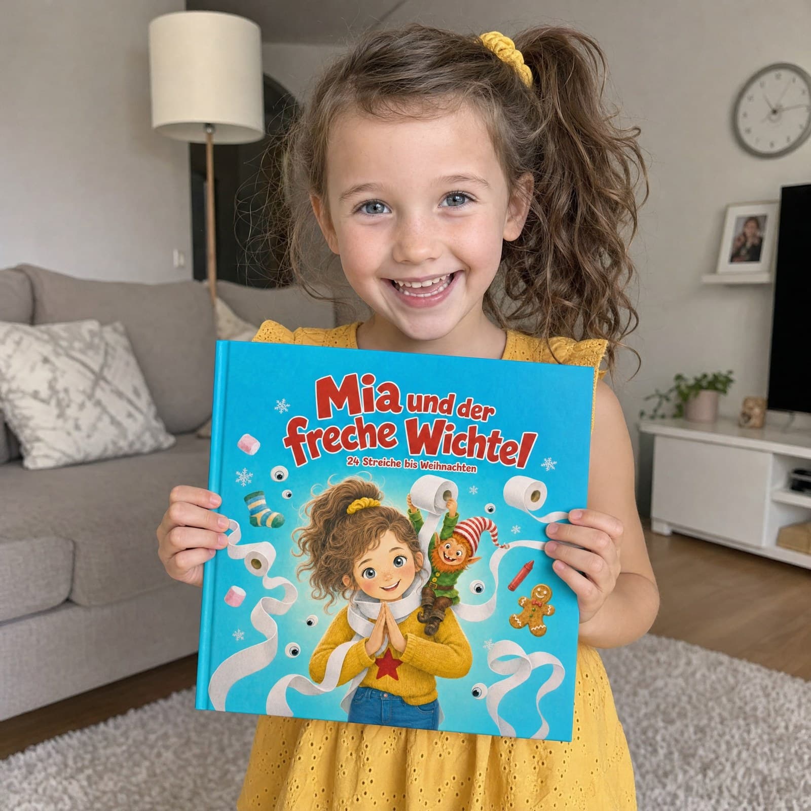 Kind hält sein Buch in den Händen