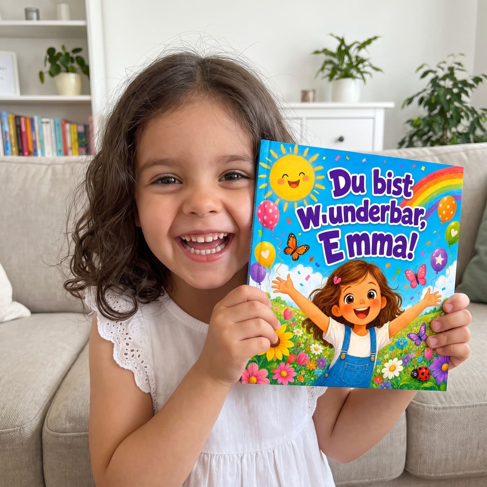 Kind hält sein Buch in den Händen
