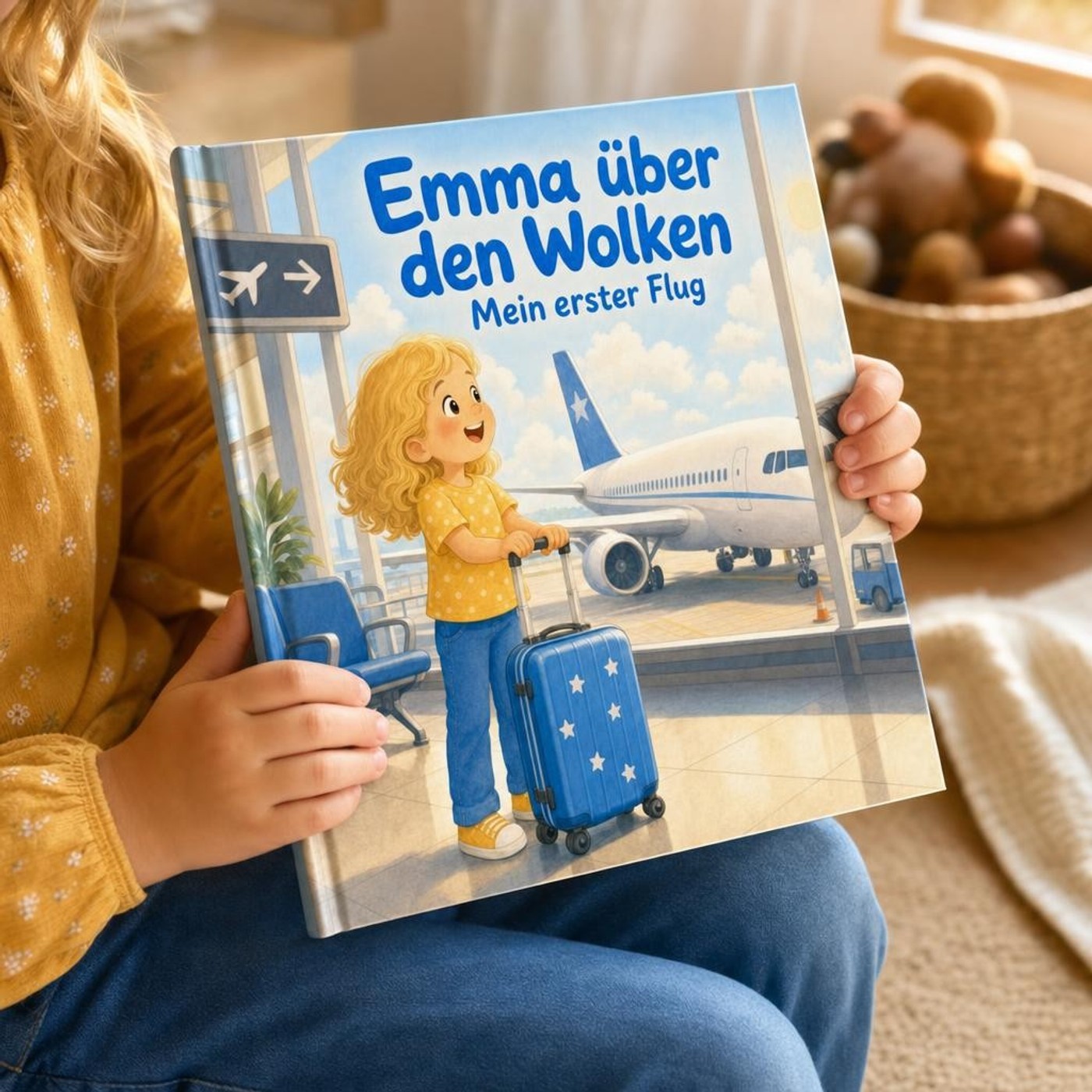 Kind hält sein Buch in den Händen