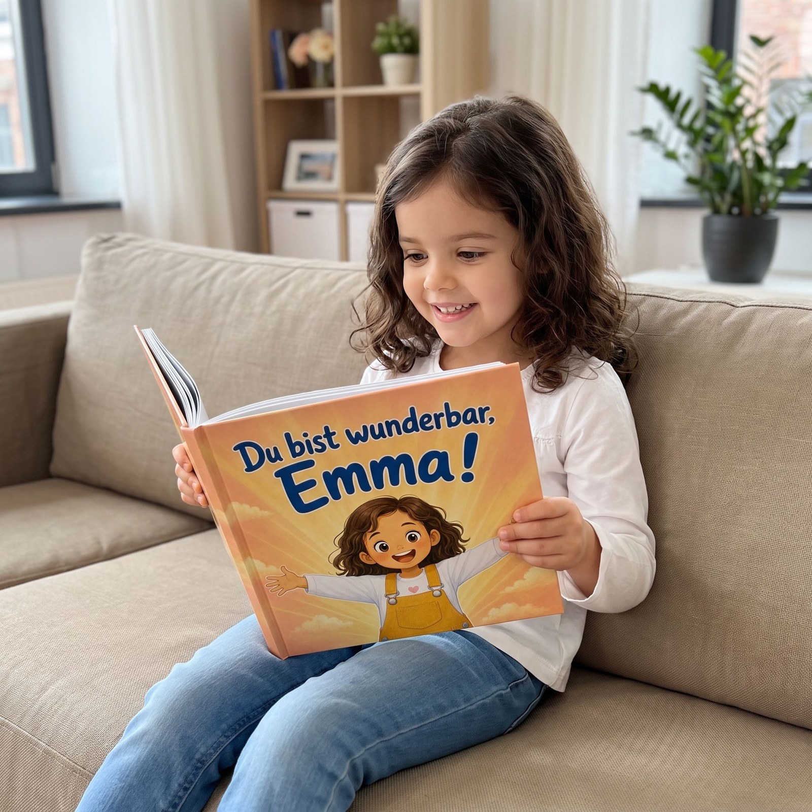 Kind liest sein persönliches Buch