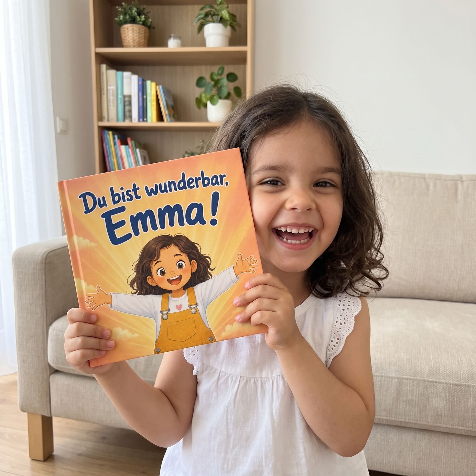 Kind hält sein Buch in den Händen